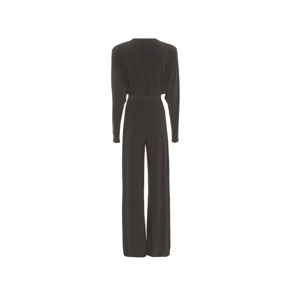 Norma Kamali Bruine Dolman Jumpsuit Dames Overall Brown Dames