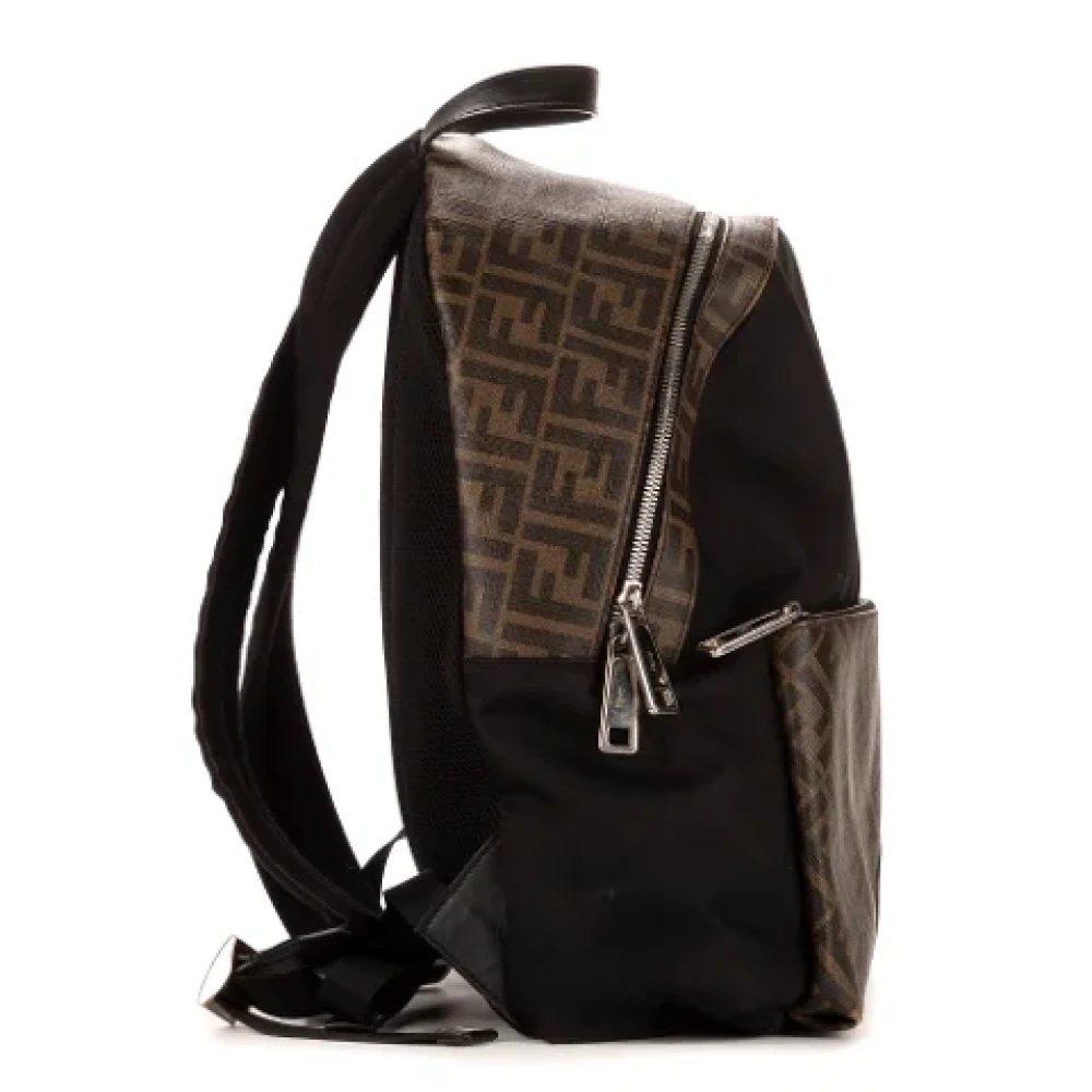 Fendi Vintage Pre-owned Canvas backpacks Black Dames