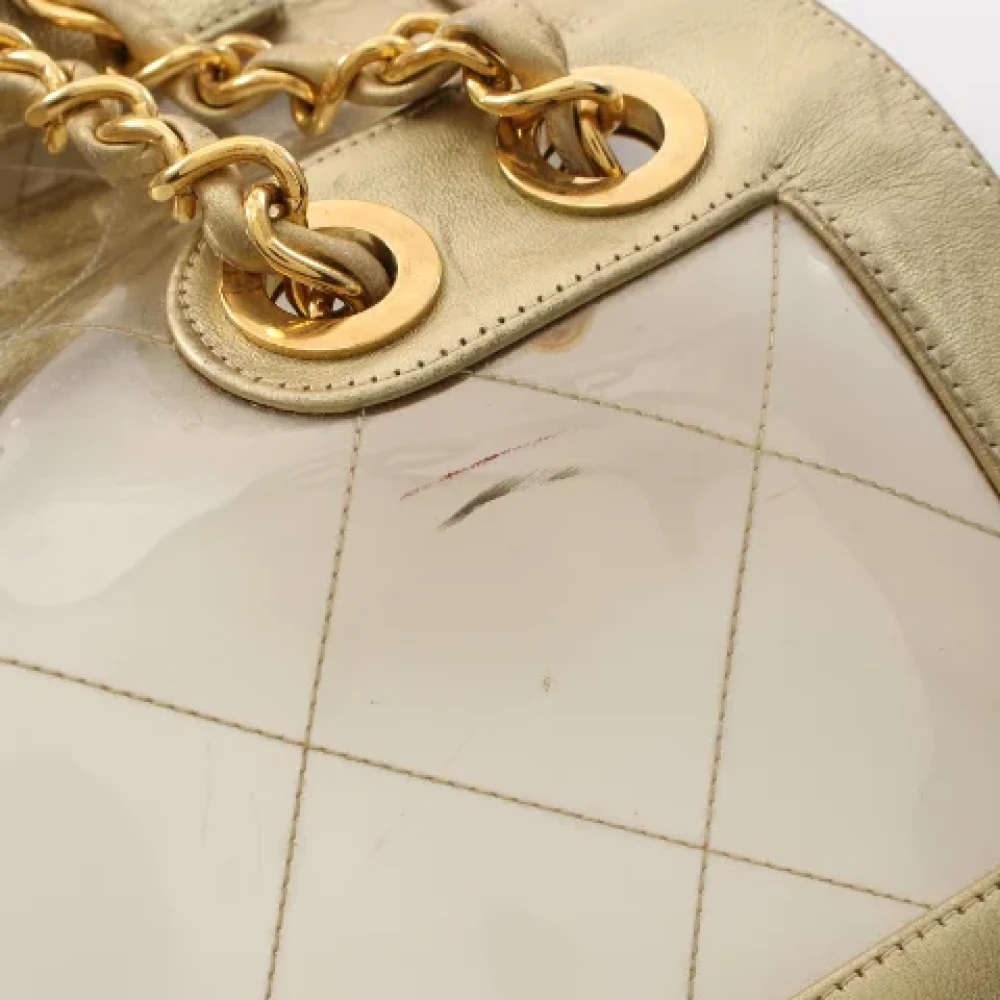 Chanel Vintage Pre-owned Leather chanel-bags Beige Dames