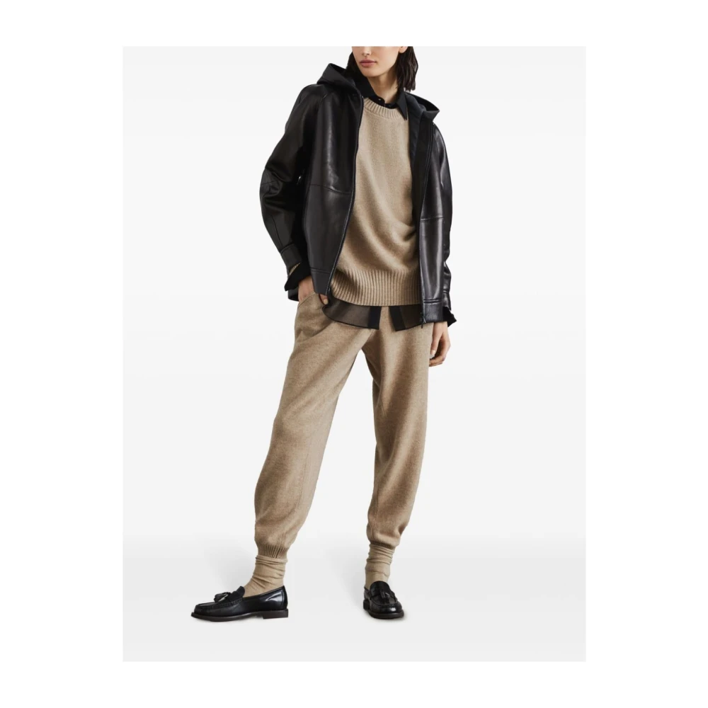 BRUNELLO CUCINELLI Bruine Broek Elegante Stijl Brown Dames