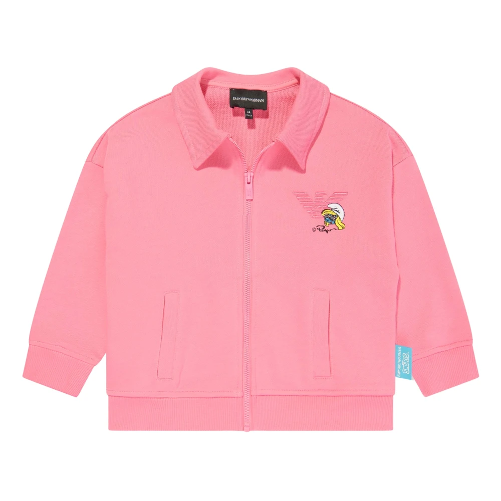 Emporio Armani Women's Pink Zip Up Top
