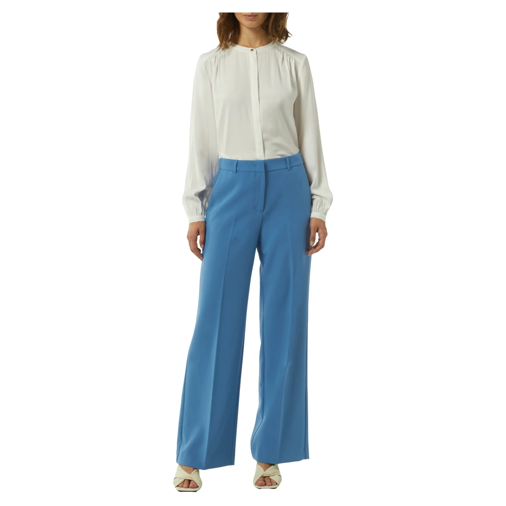 comma Slimme Taille Marlenebroek Blue Dames