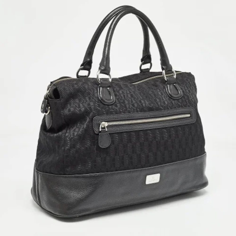 Dior Vintage Pre-owned Canvas totes Black Dames