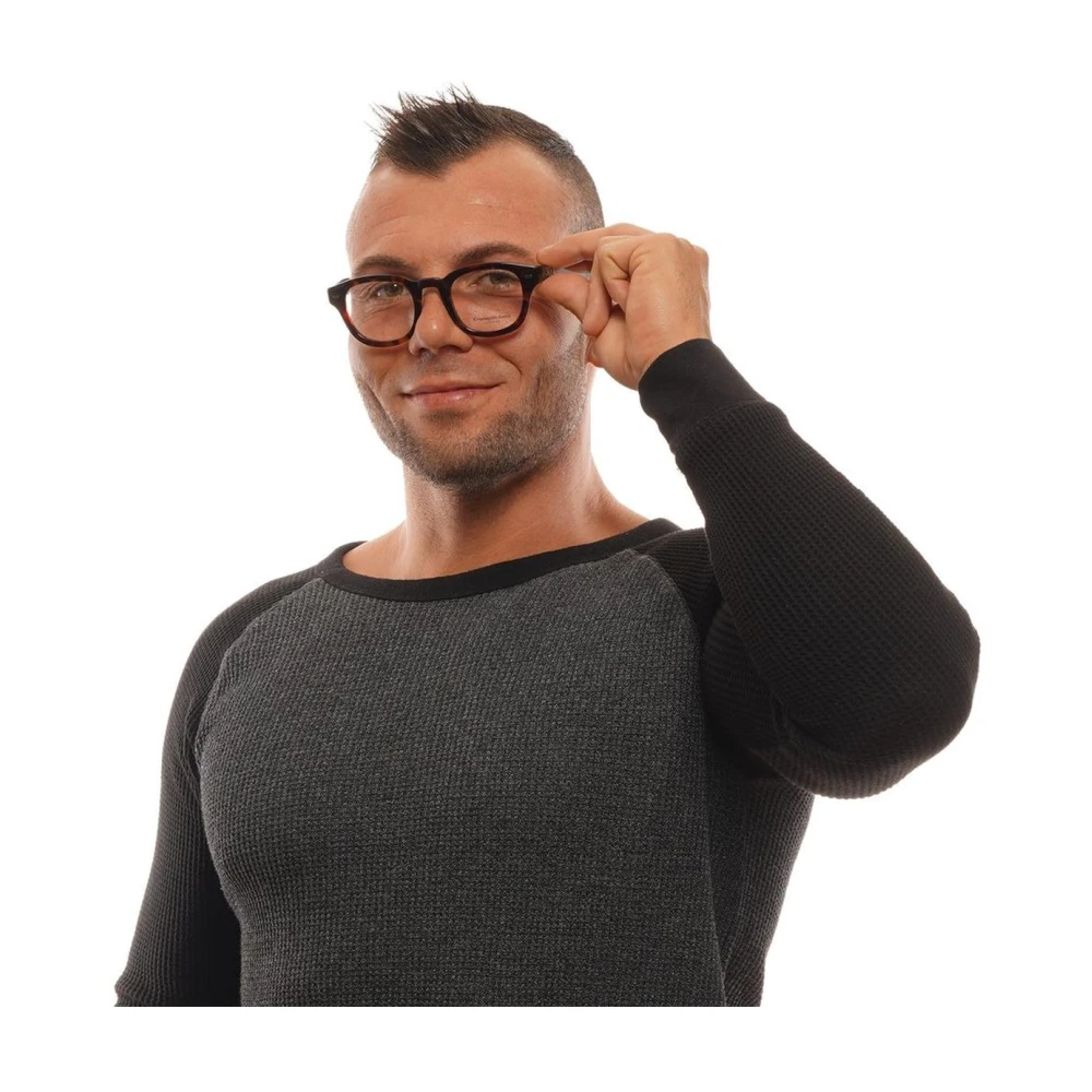 Ermenegildo Zegna Bruine ronde optische monturen met veerscharnier Brown Heren