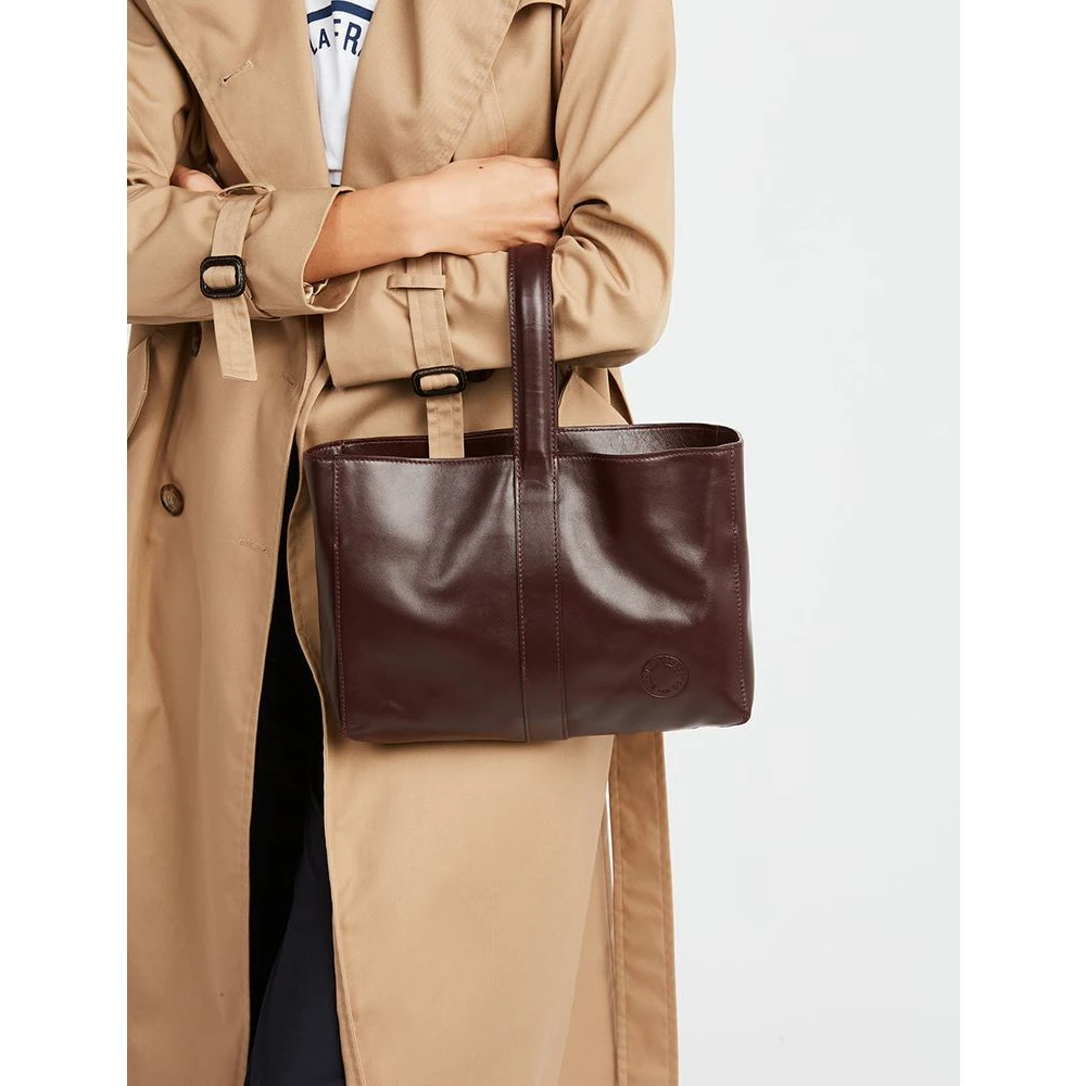 Ines De La Fressange Paris Bordeaux Leren Handtas Red Dames