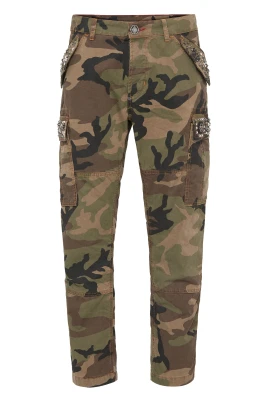 Denim Cargo Trousers Studs