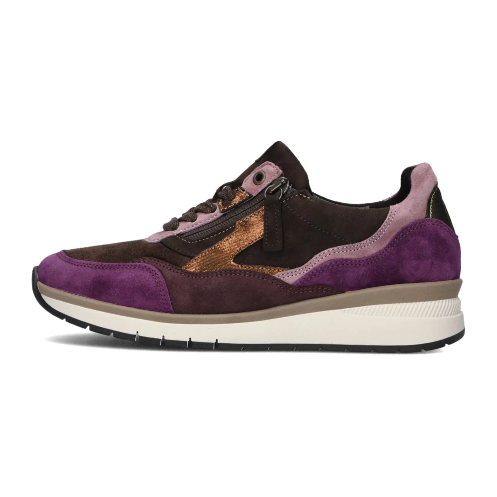 Gabor Bruine Lage Stylish Sneakers Dames Schoenen Veelkleurig Multicolor