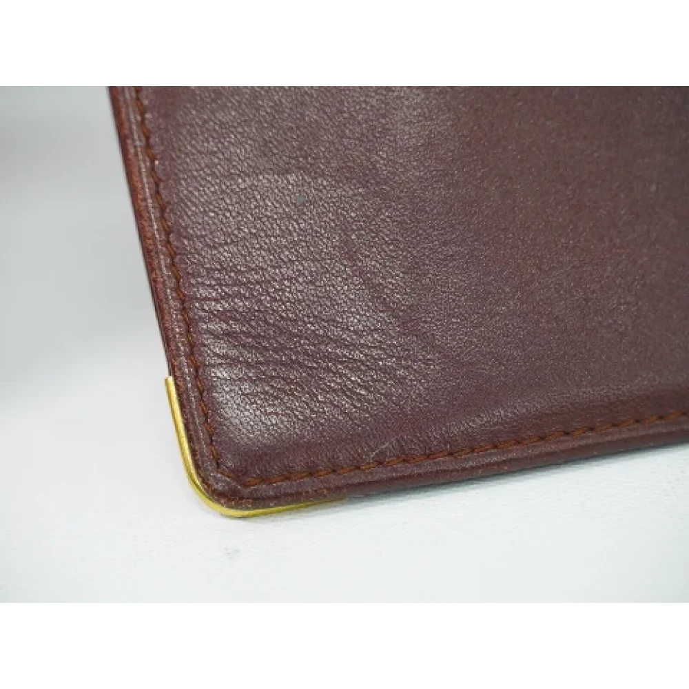 Cartier Vintage Pre-owned Leather wallets Brown Dames