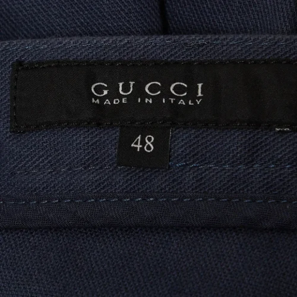 Gucci Vintage Pre-owned Cotton bottoms Blue Heren
