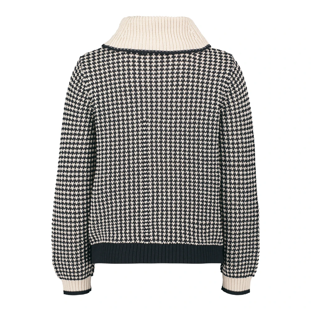 Betty & Co Gebreide trui met kraag Black Dames