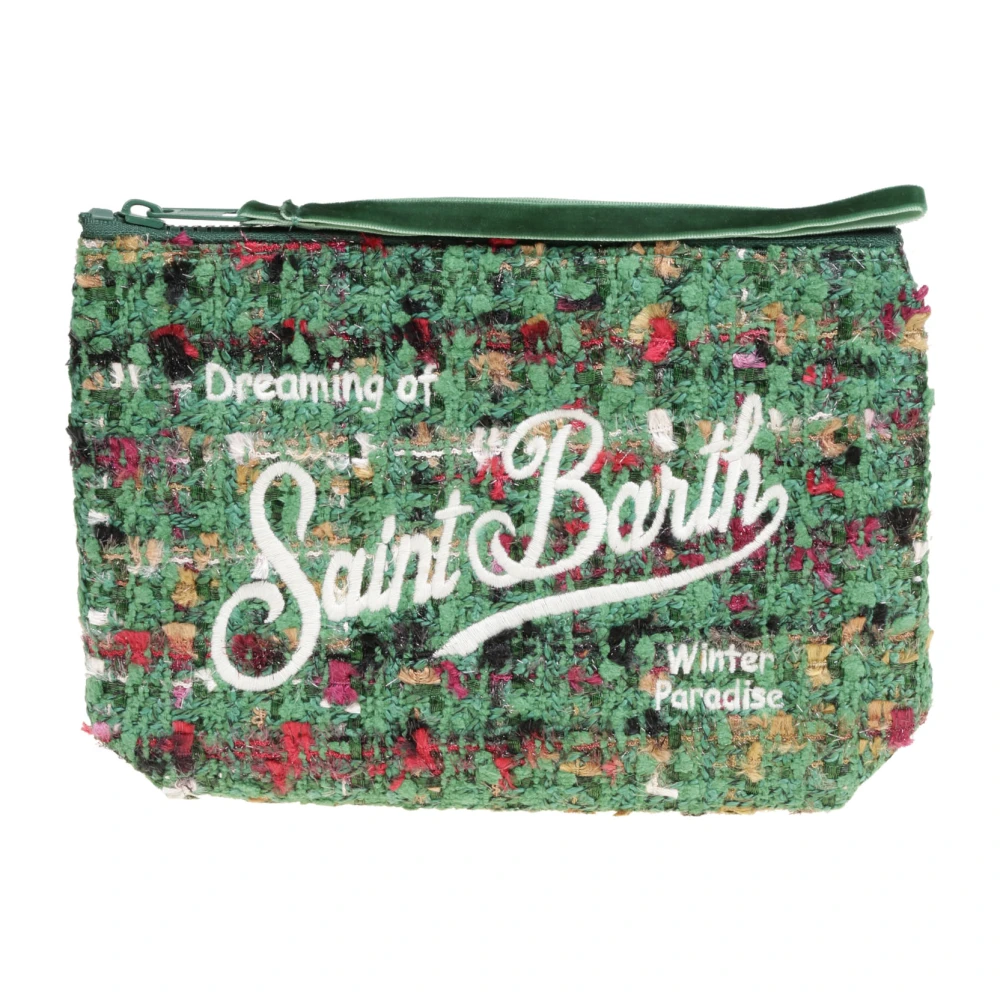 MC2 Saint Barth Tweed Pochette Aline W Tas Green Dames