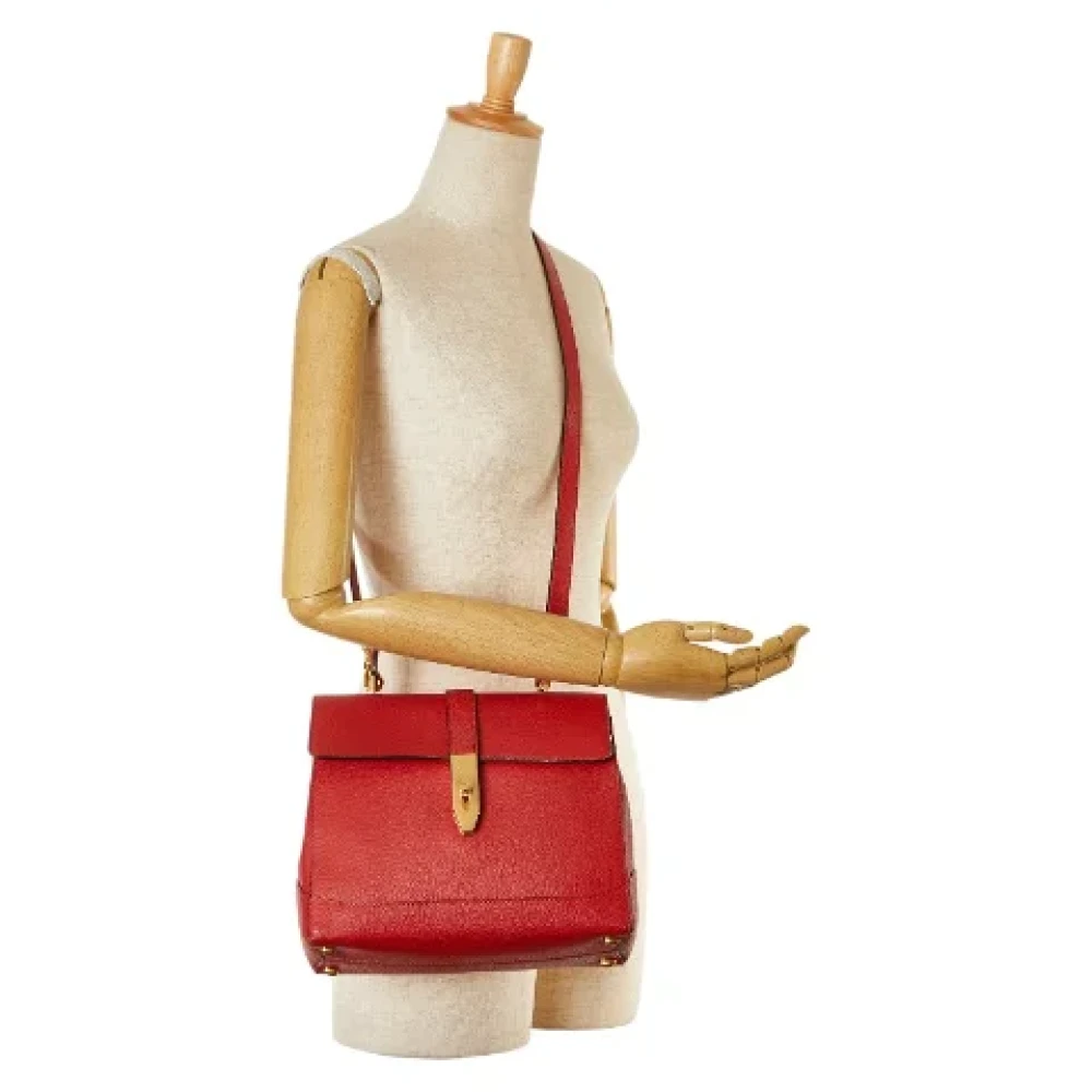 Celine Vintage Pre-owned Leather celine-bags Red Dames
