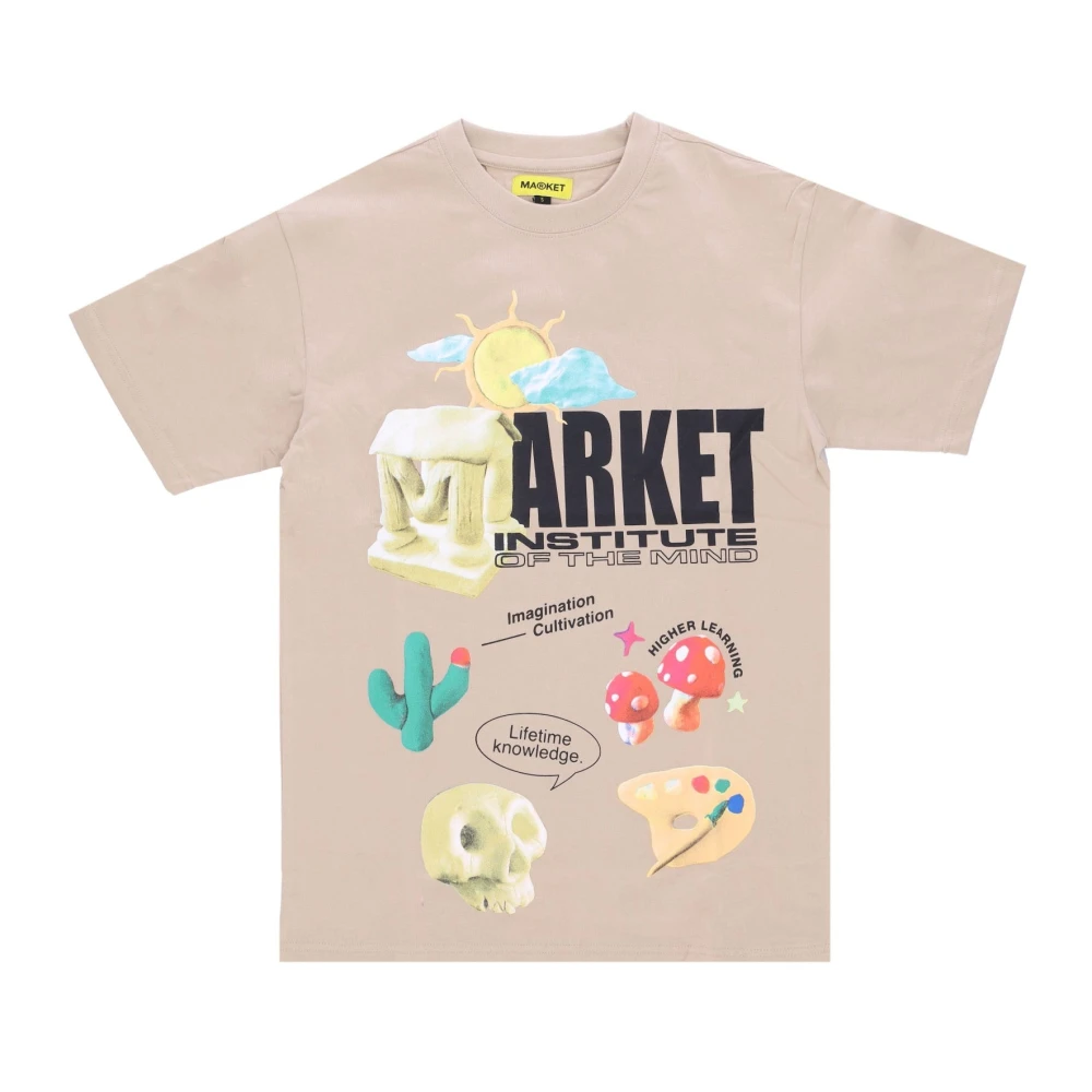Market Mind Institute Tee Beige T-Shirt Beige Heren