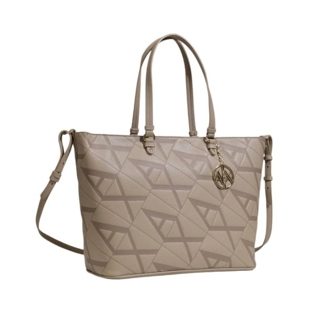 Armani Exchange Moderne Polyurethaan Handtas Dames Collectie Beige Dames