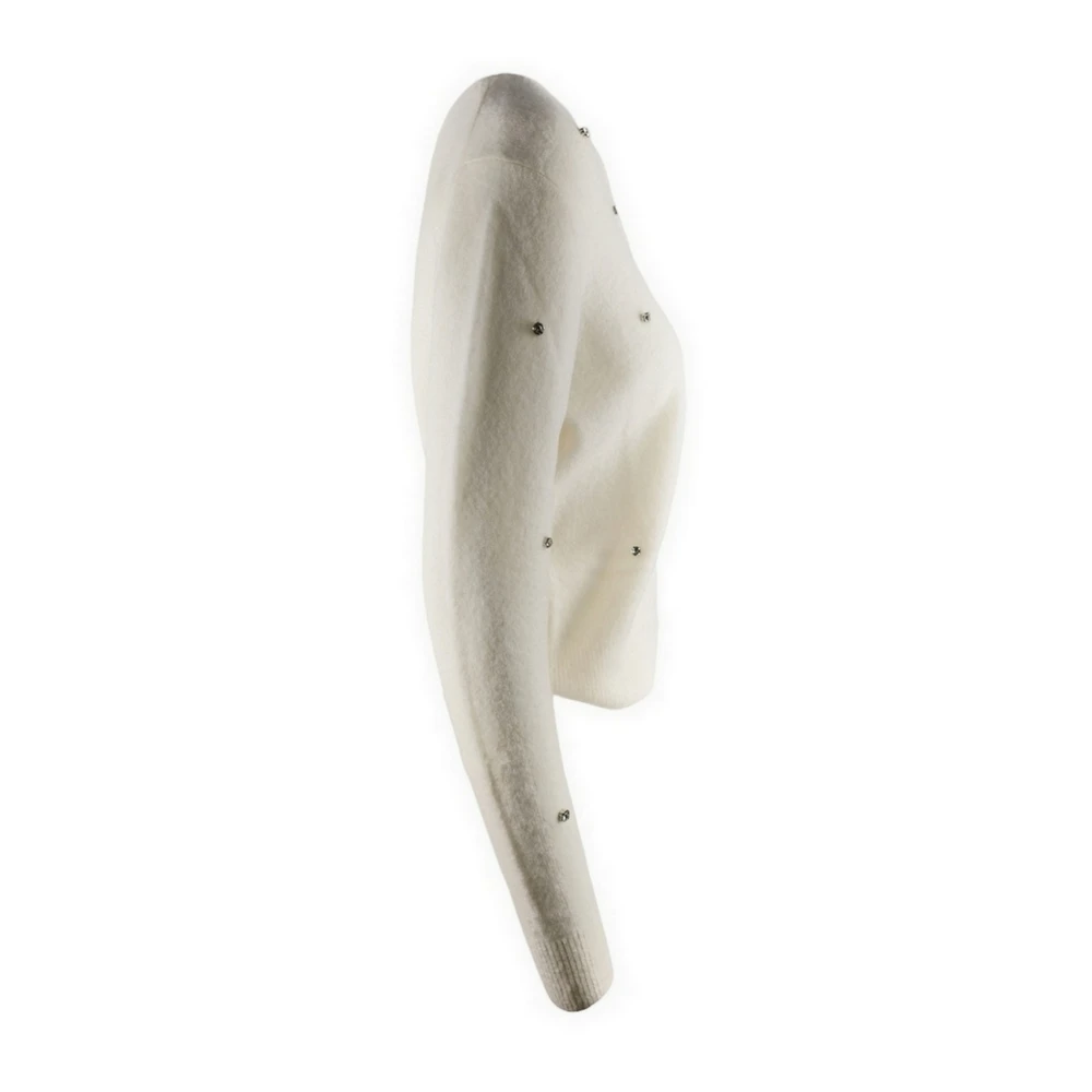 MC2 Saint Barth Witte Trui met Fonkelende Details White Dames