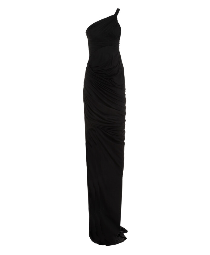robe-de-soiree-noire-monopaule-drapee