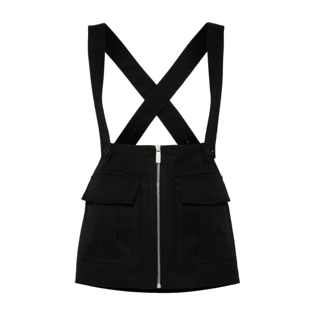Off White Zwarte Rok met Zakken Black Dames