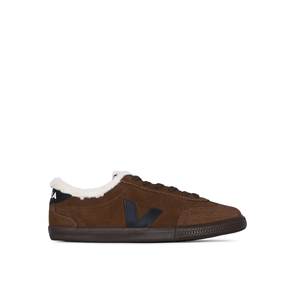Veja Volley Fured Suede Dames Schoenen Bruin