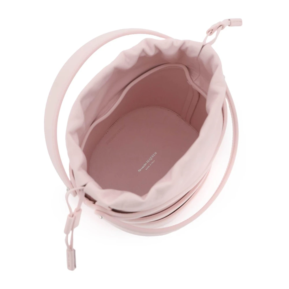 alexander mcqueen Gestructureerde Harness-Stijl Bucket Bag met Pouch Pink Dames