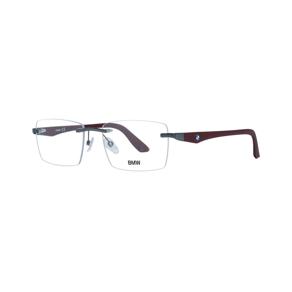 Bmw Men's Gray Glasses, One Size, Rimless Red Eyeglasses