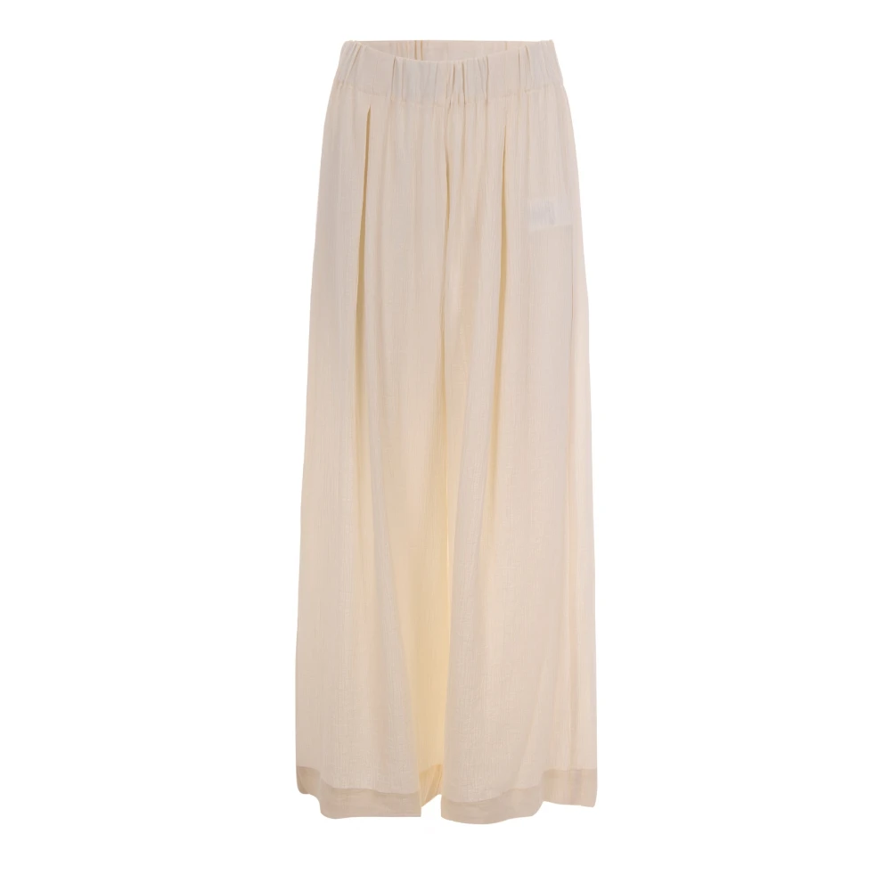 Sessun Women's Beige Wide Trousers, Xs, Wide Trousers