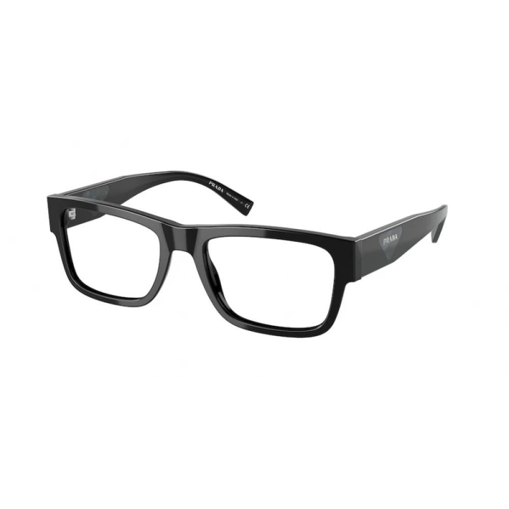 Prada Elegante en stijlvolle -Pr15YV-1B1O1 Black C.54 bril voor heren Black Unisex