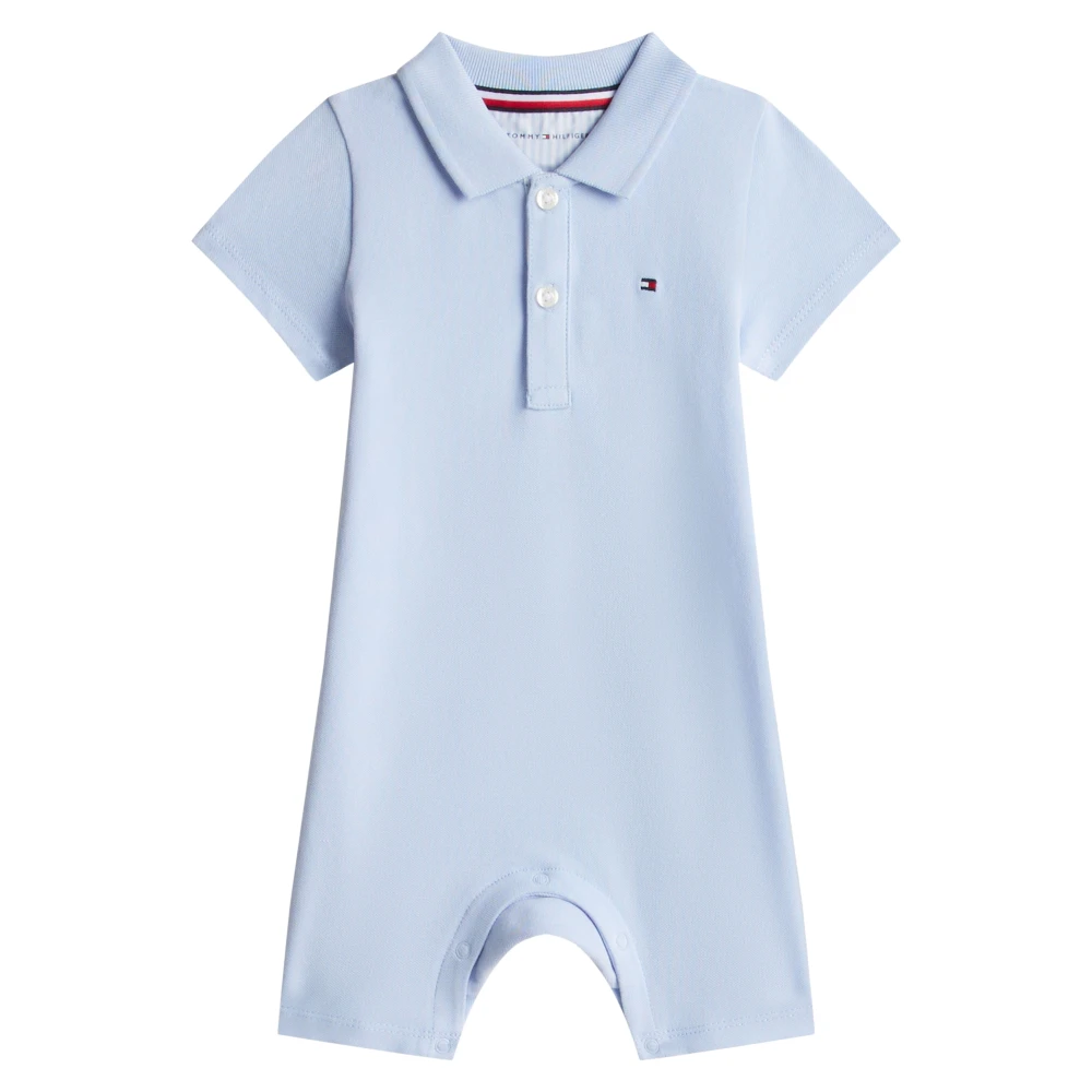 Tommy Hilfiger Boys Blue Bodies & Sets, 9 M, Essential Polo Shortall