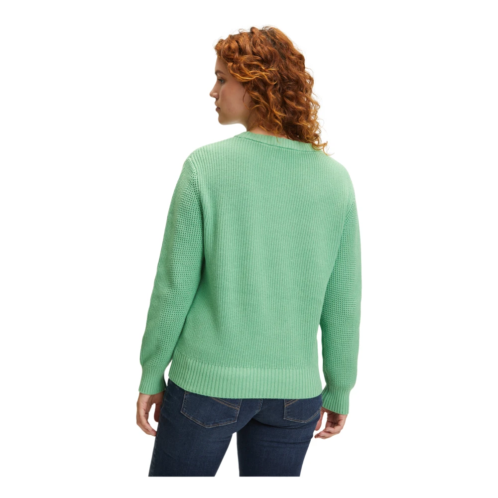 Betty & Co Klassieke Gebreide Trui Green Dames