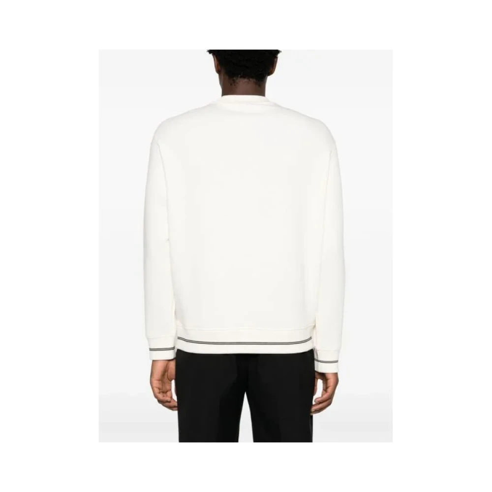 Emporio Armani Sweatshirt met opdruk en logo White Heren