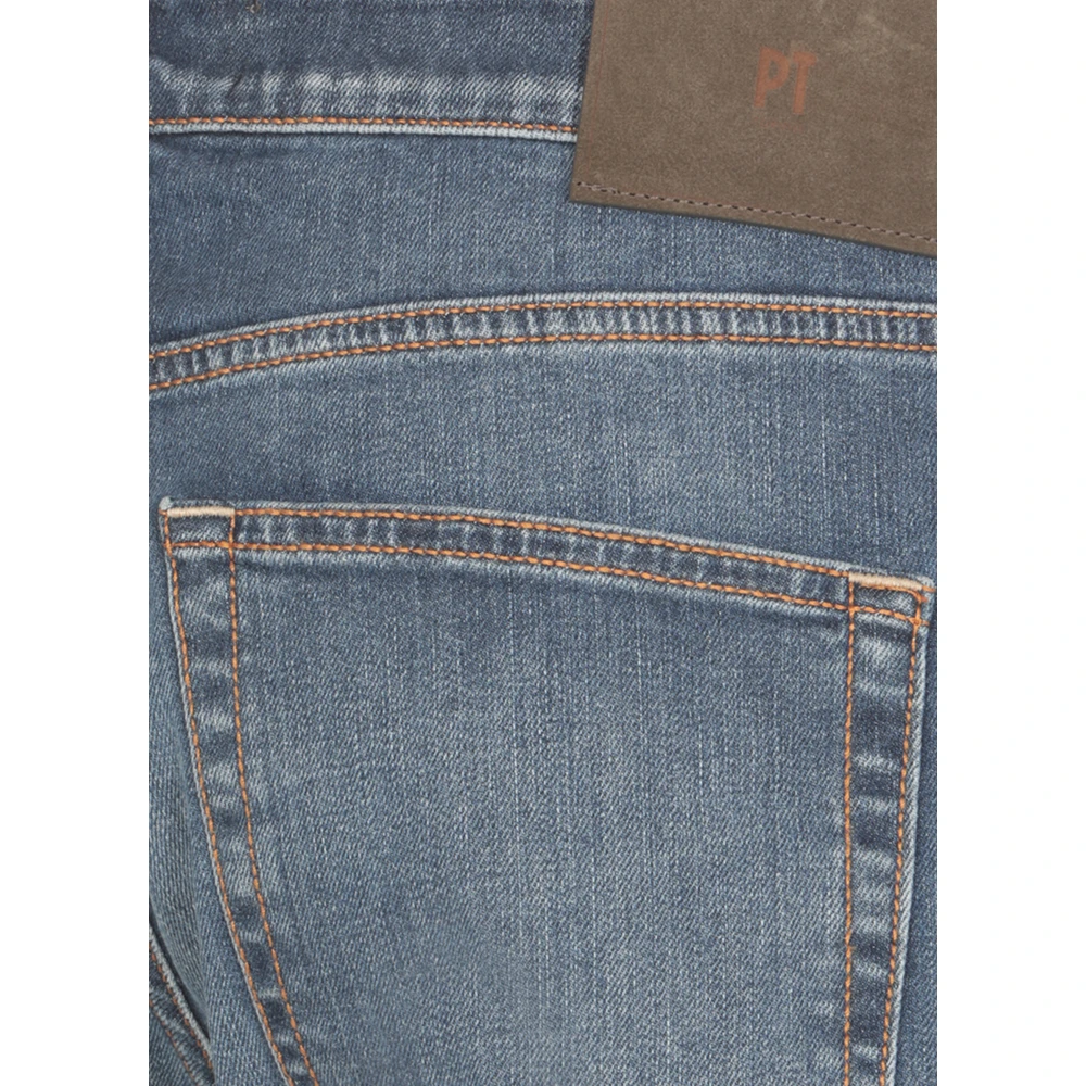 PT Torino Blauwe Denim Katoenen Jeans voor Man Blue Heren