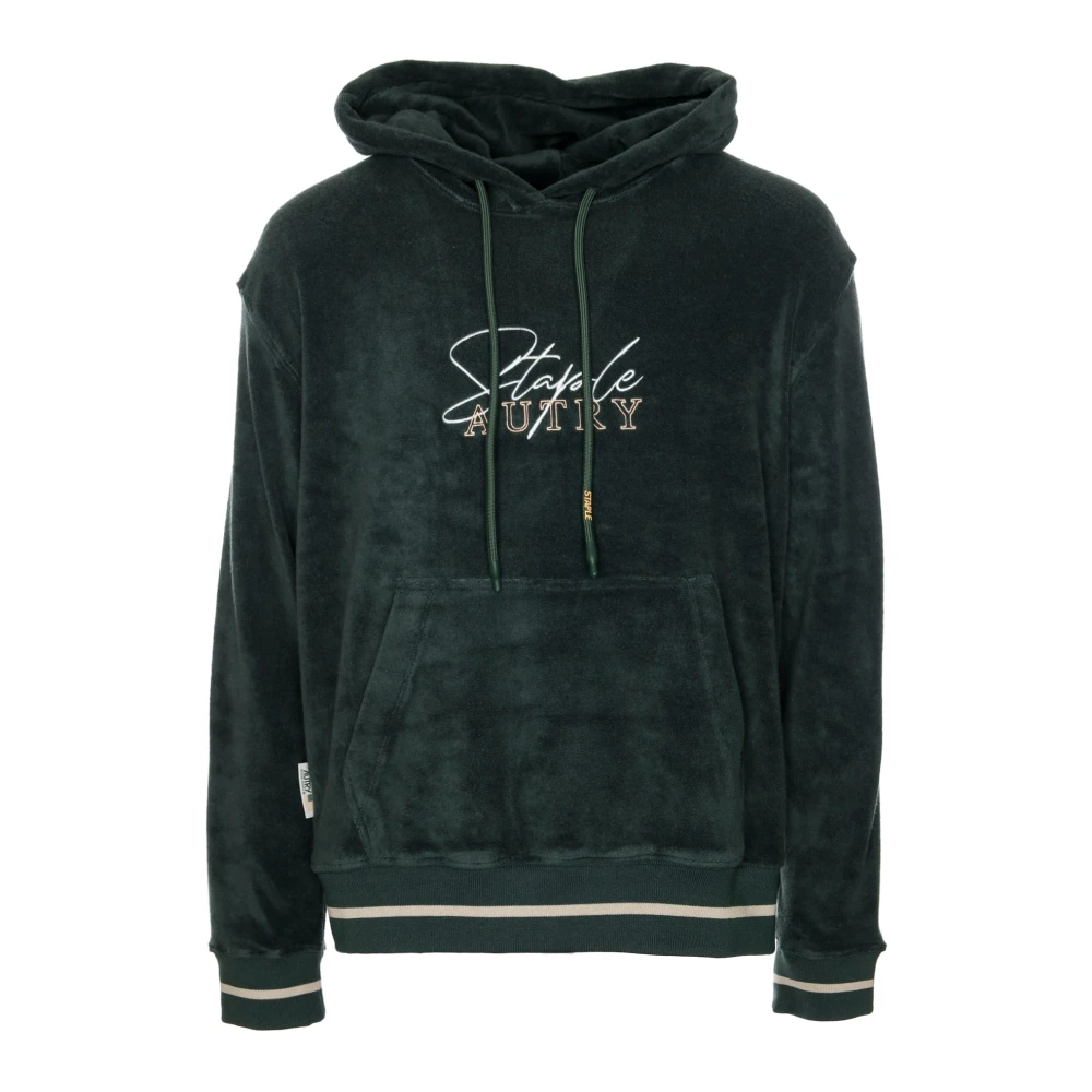 Autry Hooded Frotee Sweatshirt Green Heren