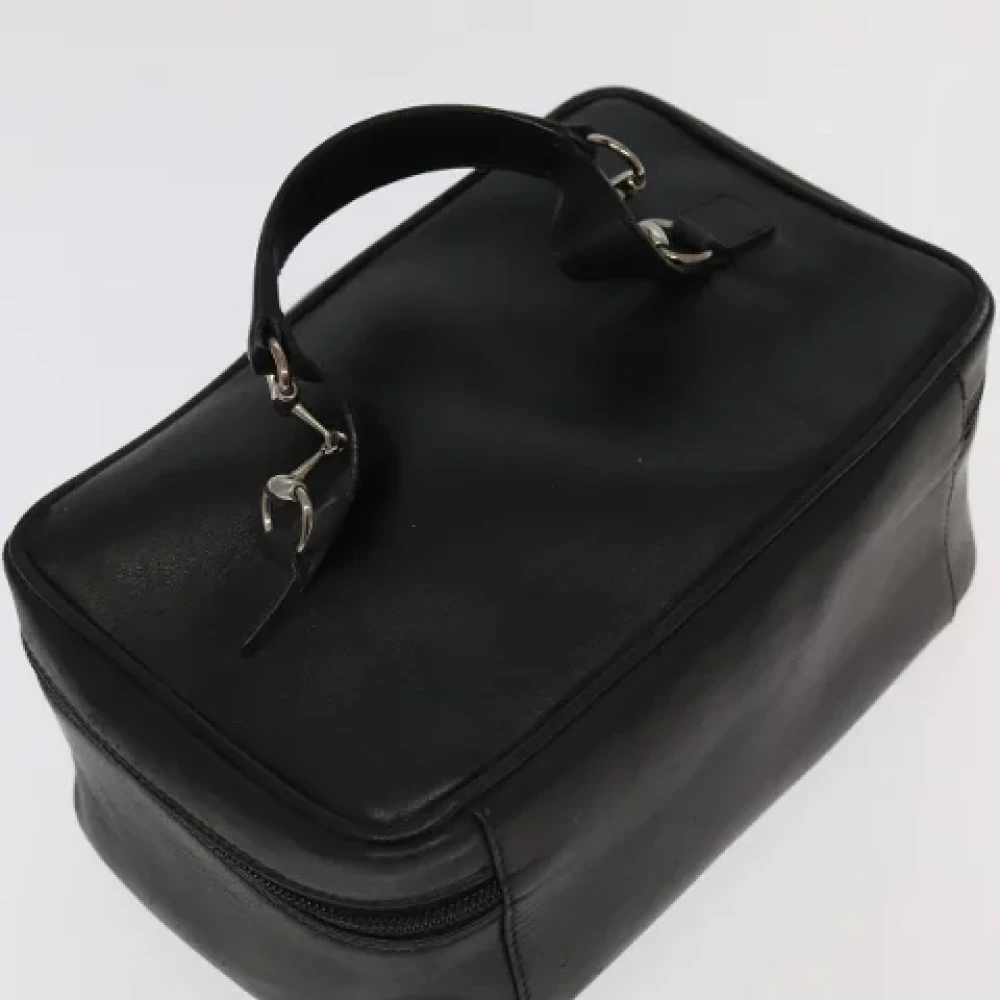 Gucci Vintage Pre-owned Leather pouches Black Dames