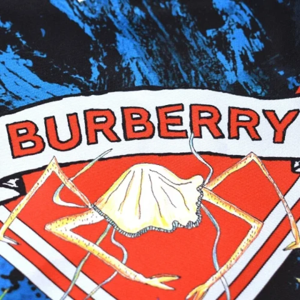 Burberry Vintage Pre-owned Silk scarves Black Dames