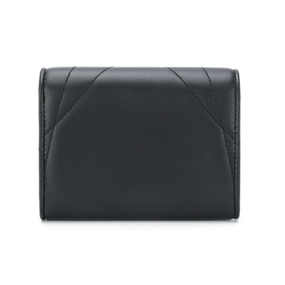 Dolce & Gabbana Zwarte Leren Portemonnee met Hartmotief Black Dames
