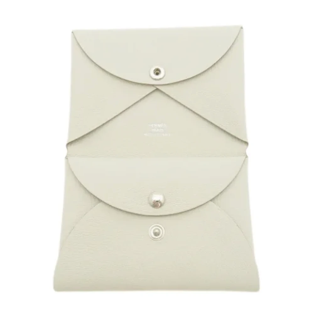 Hermès Vintage Pre-owned Fabric wallets Beige Dames