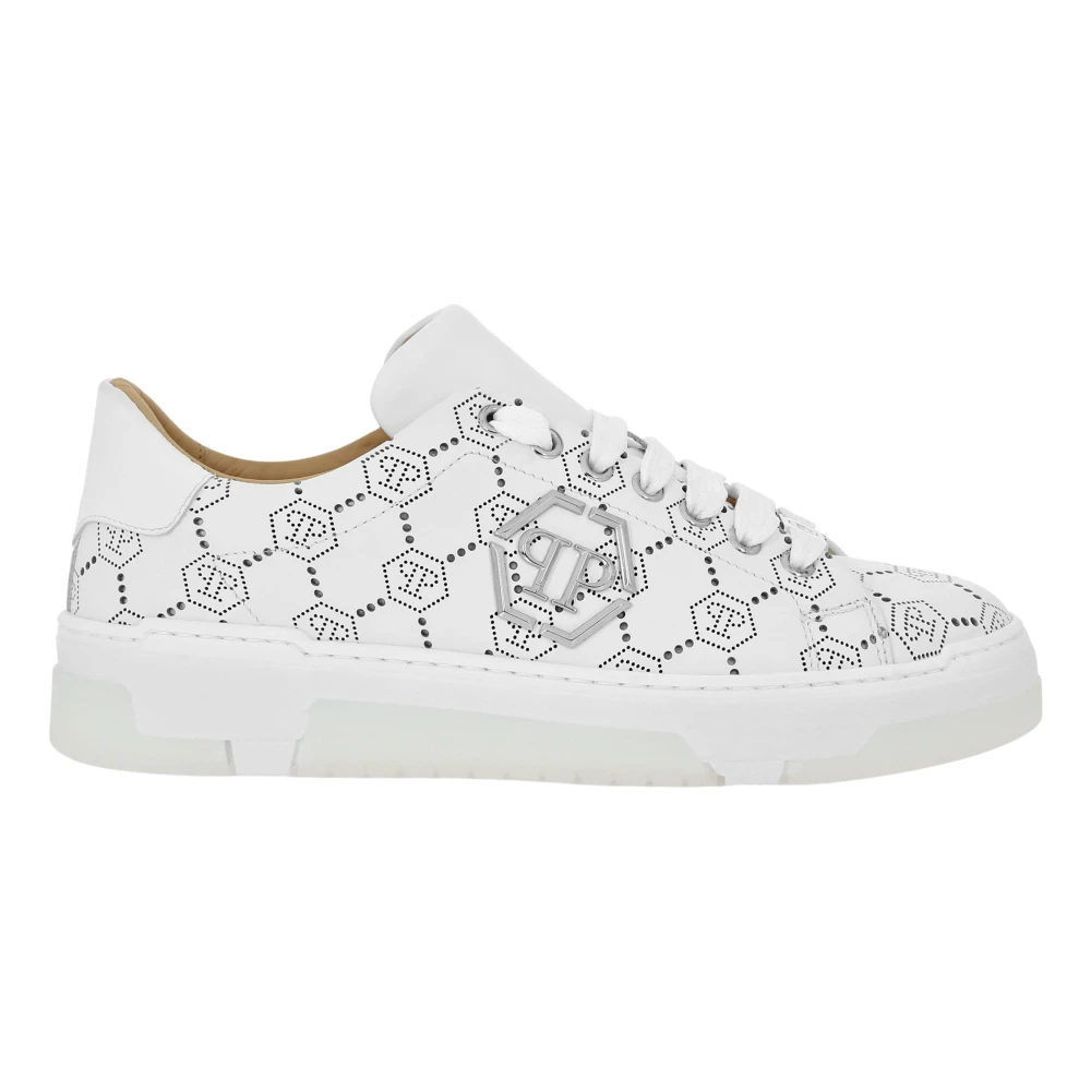 Philipp Plein Low-Top Sneakers Monogram unisex Schoenen Wit