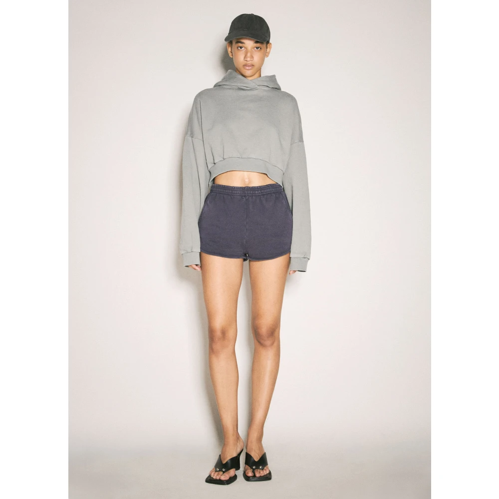 Entire Studios Katoen Fleece Micro Shorts Purple Dames