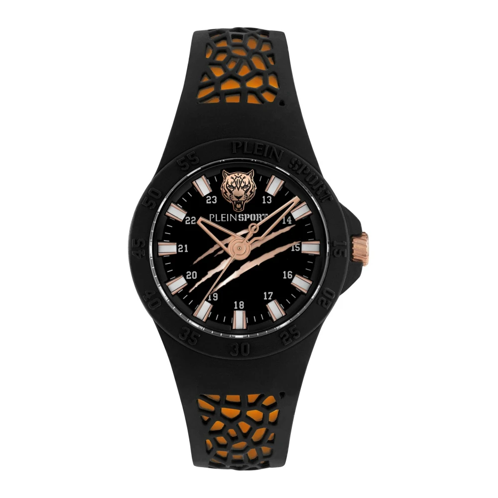 Plein Sport Men's Black Watches, One Size, Thunderstorm