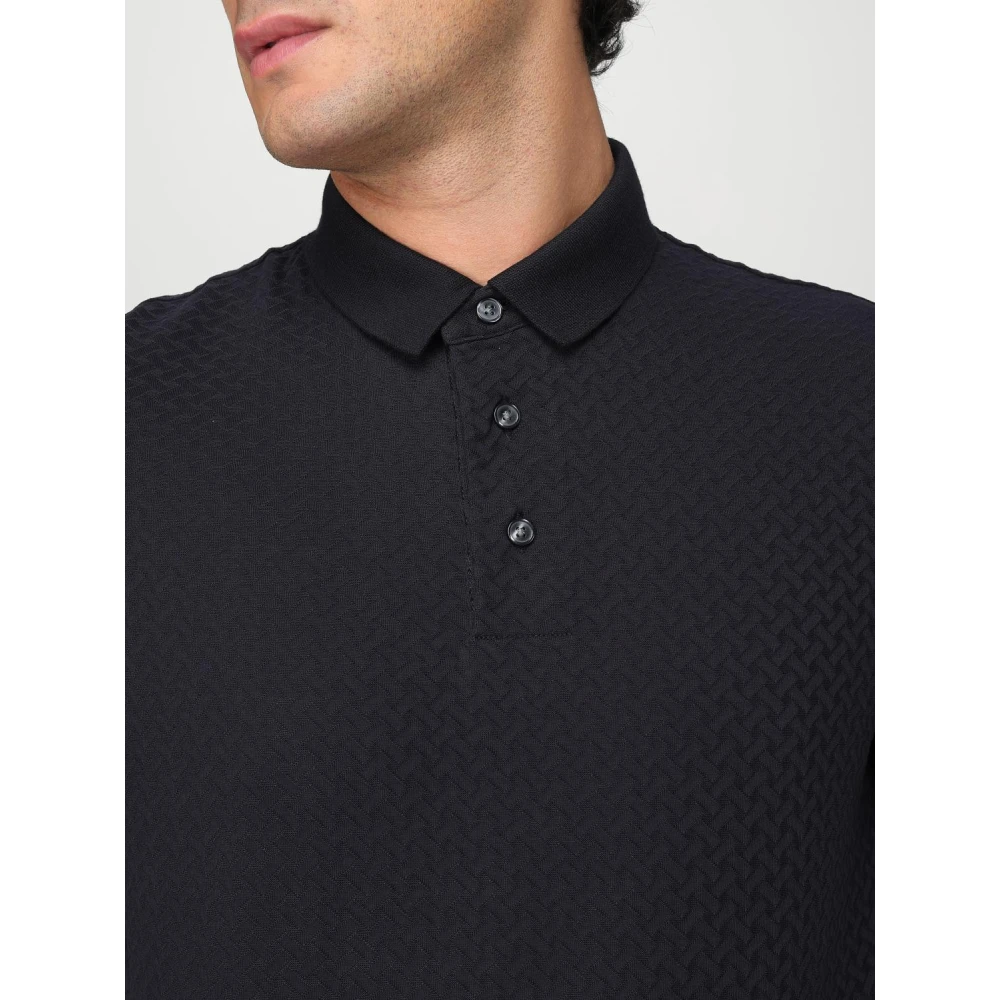 Emporio Armani Blauwe T-shirts en Polos Blue Heren