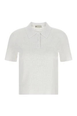 Pointelle Stretch Viscose Polo Shirt