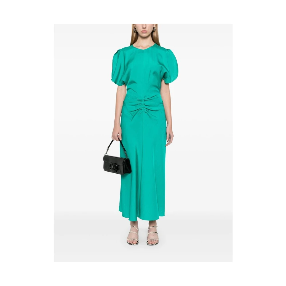 Victoria Beckham Groene Jurk met Plooien Green Dames