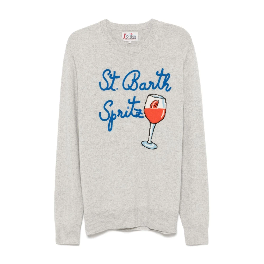 MC2 Saint Barth Grijze Gebreide Trui Gray Heren