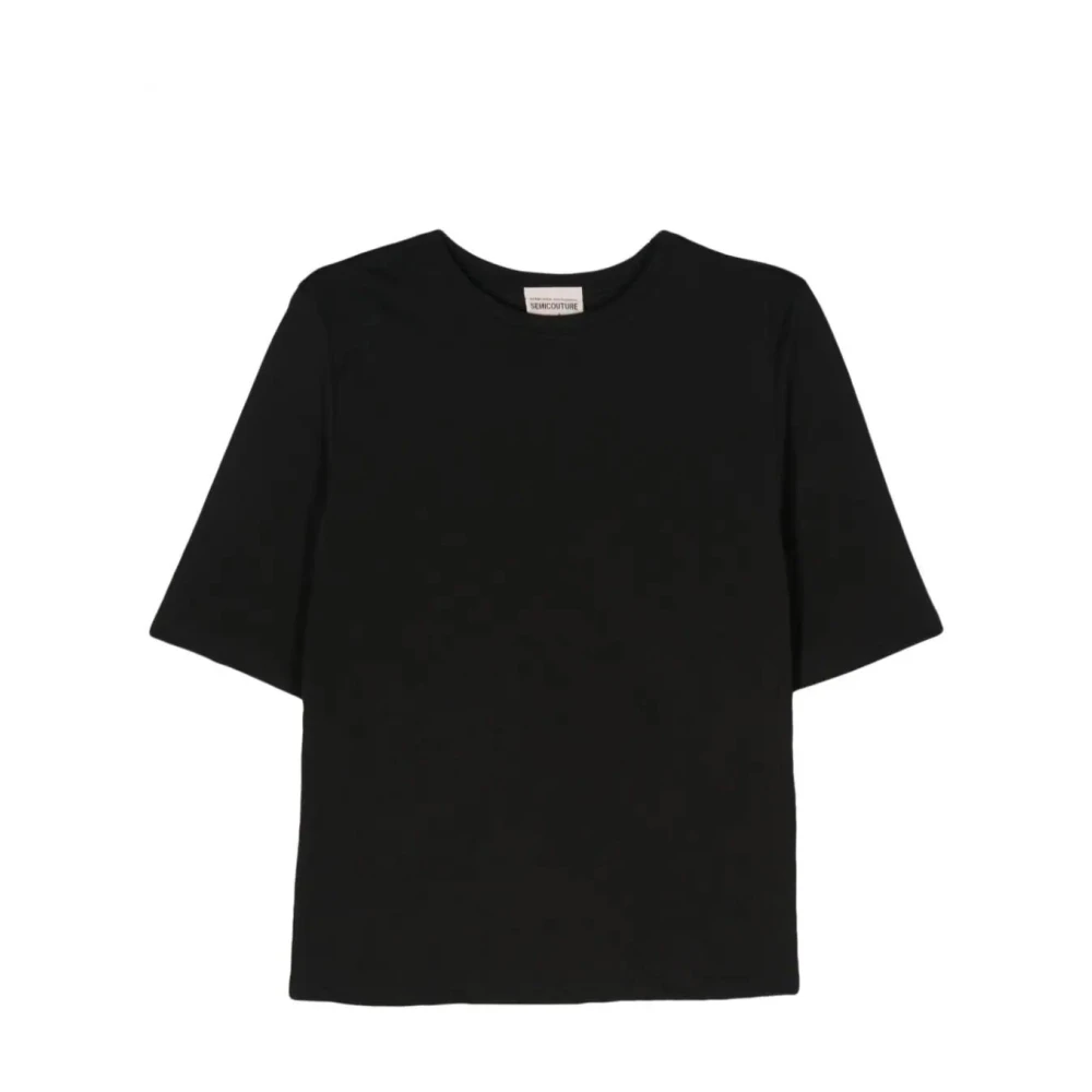 Semicouture T-Shirts Black Dames