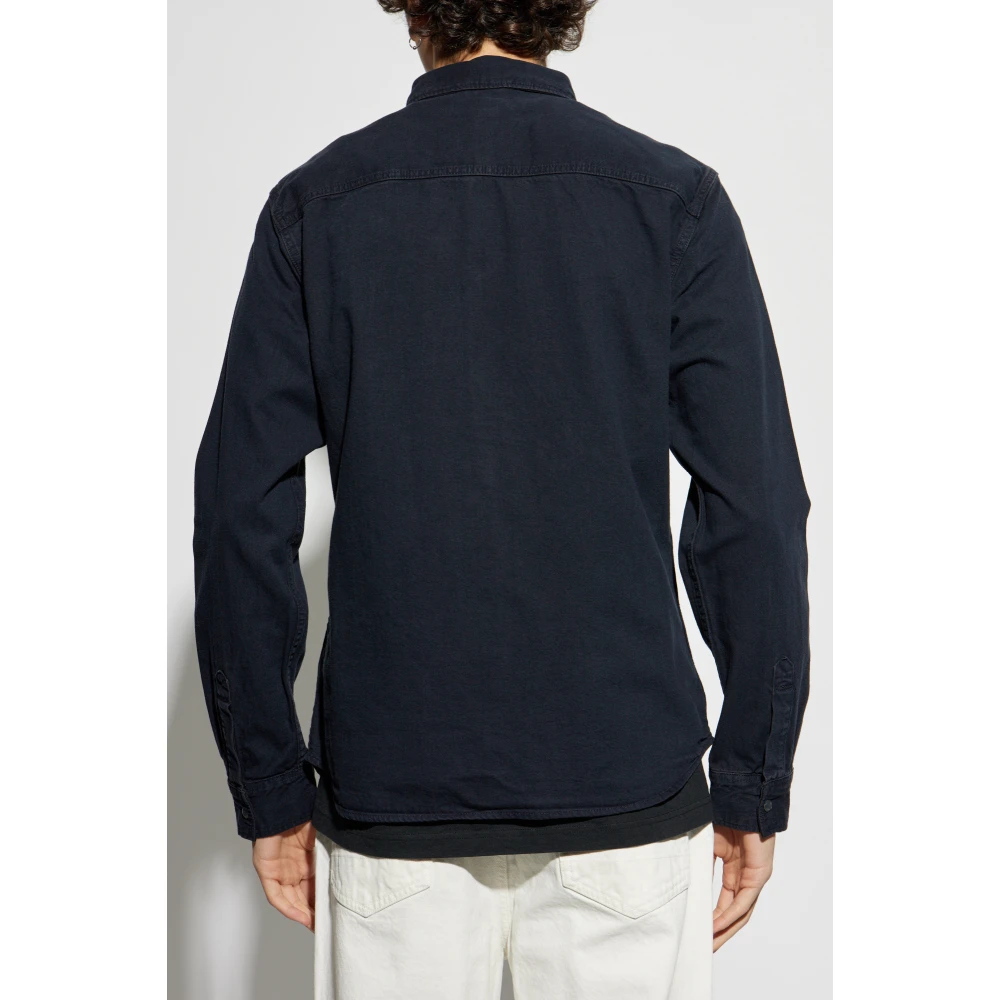 AllSaints Gleason Shirt Blue Heren
