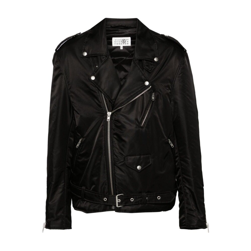 Black Padded Biker Jacket | MM6 Maison Margiela | Light Jackets | Miinto