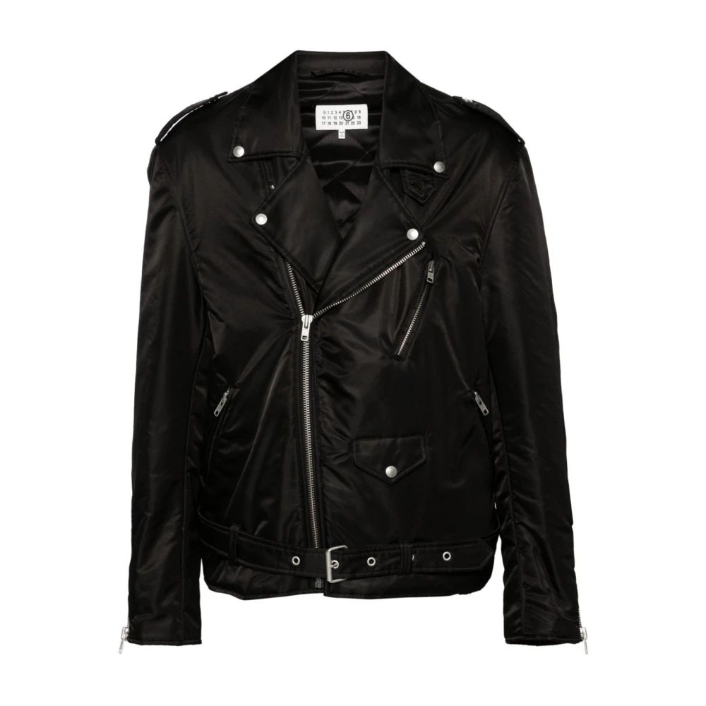 MM6 Maison Margiela Gewatteerd Bikerjack Black Heren