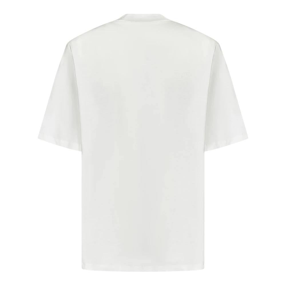 The Attico Witte T-shirts en Polos met Zilveren Logo White Dames