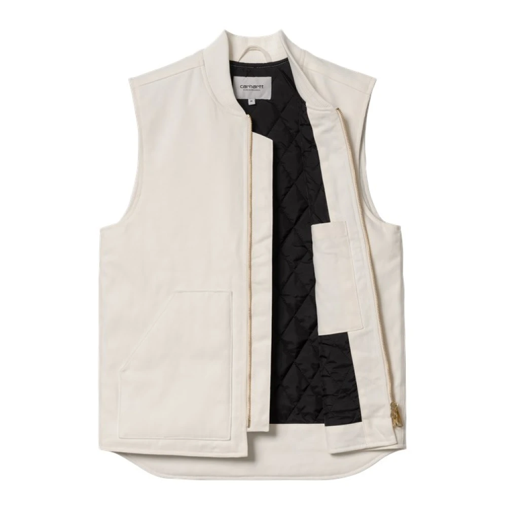 Carhartt WIP Klassieke Kangaroo Pocket Vest met Rits White Heren