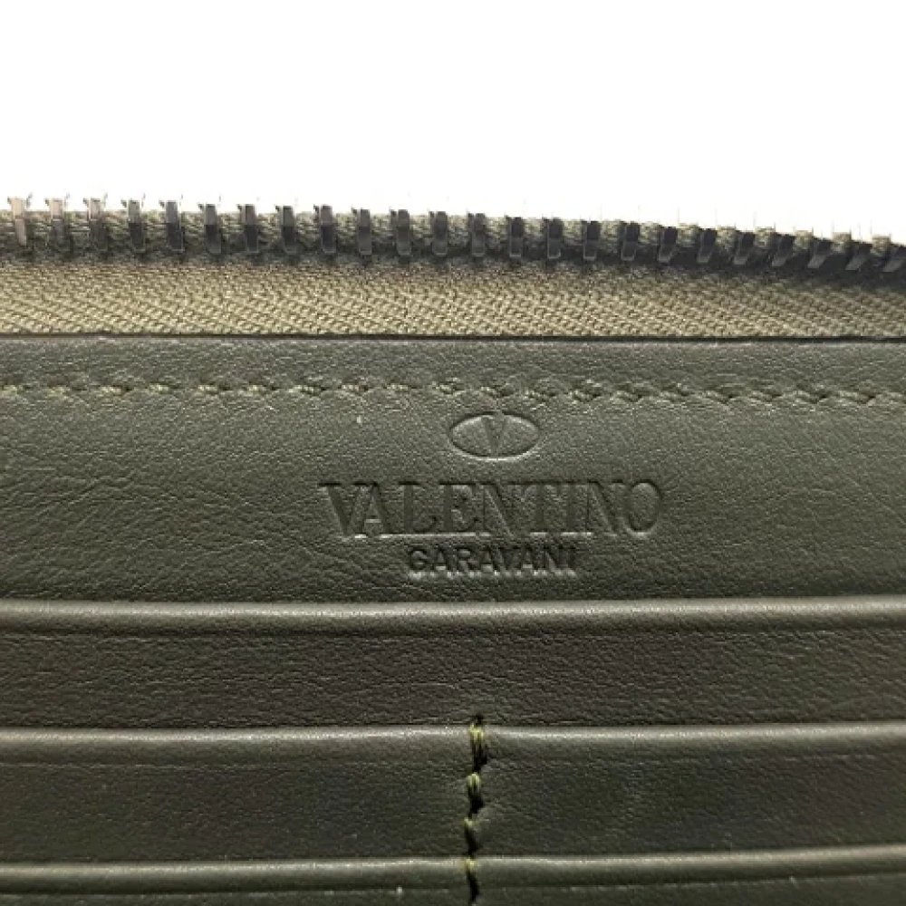 Valentino Vintage Pre-owned Canvas wallets Brown Dames