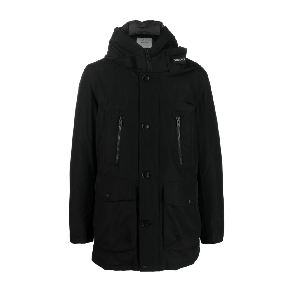 Woolrich Svart Vinter Parka Jacka Black, Herr